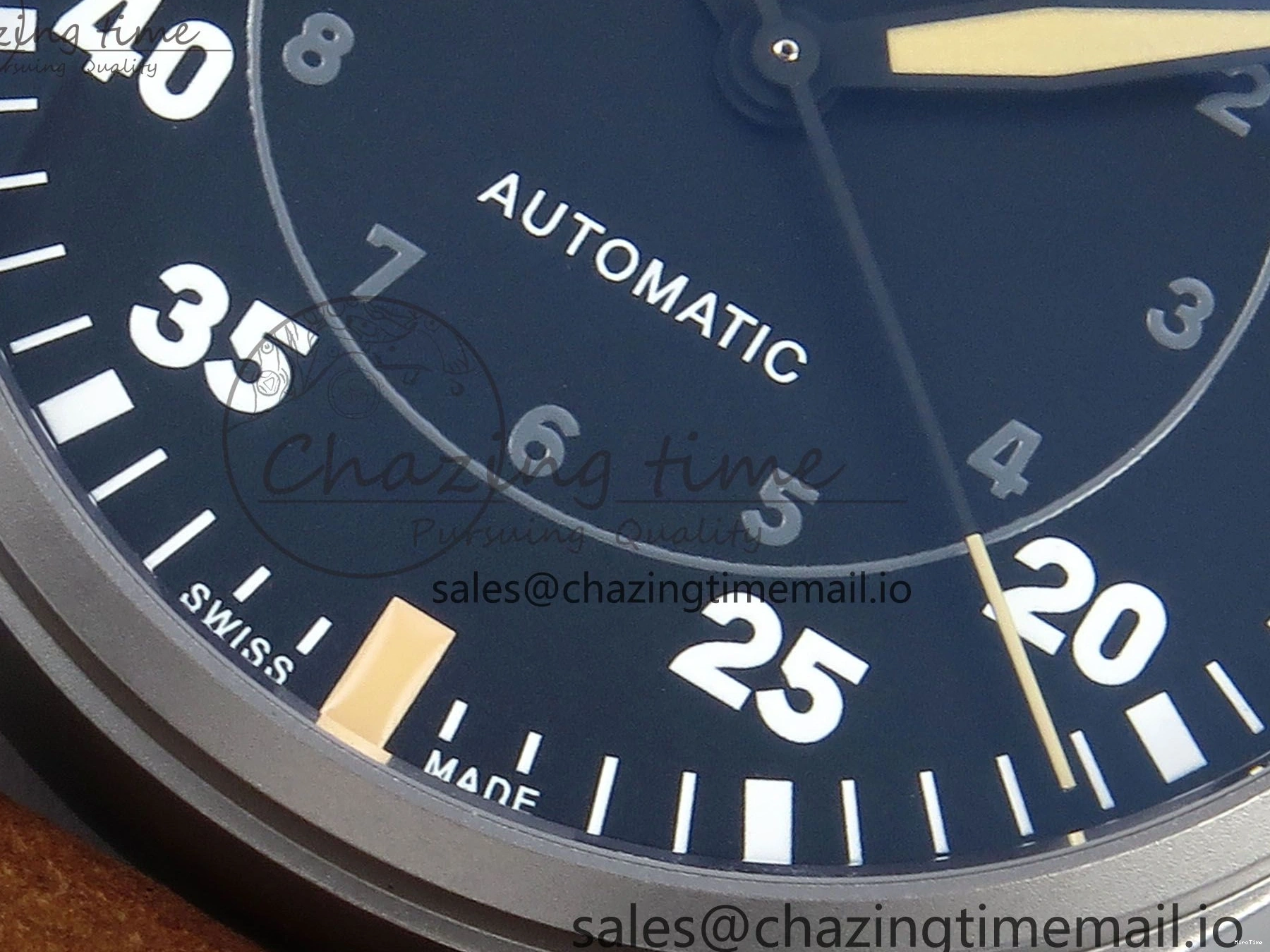 MIROTIME 0504 Big Pilot IW329701 M+F 1:1 Best Edition Black Dial on Brown Leather Strap MY RelaxedFit 7005
